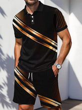 Ensemble de deux pièces à imprimé géométrique pour hommes